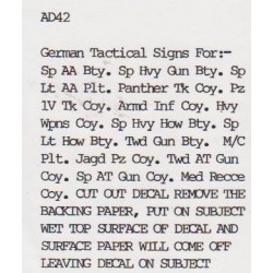 AD42 German Tactical Signs