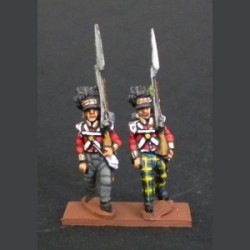 NB22 - Infantry of the Highland Infantry flanking company marching with trousers